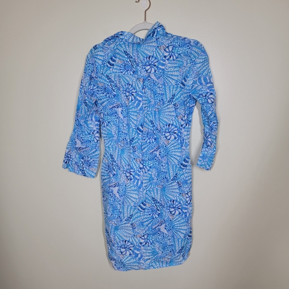 NWT Lilly Pulitzer Pilar linen tunic dress amalfi blue by the seashore small - Picture 6 of 6